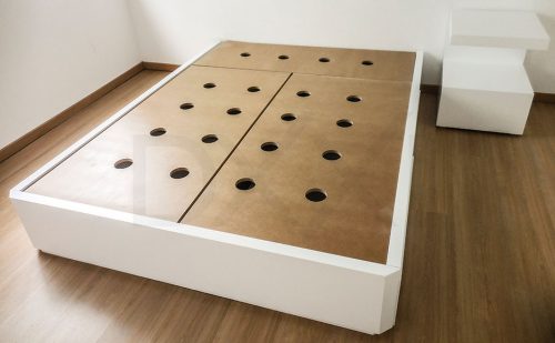 Cama con Cajones Laqueada Modelo Nova DXXI Fábrica de Muebles