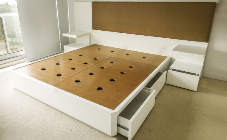 Cama con Cajones Laqueada Modelo Nova DXXI Fábrica de Muebles